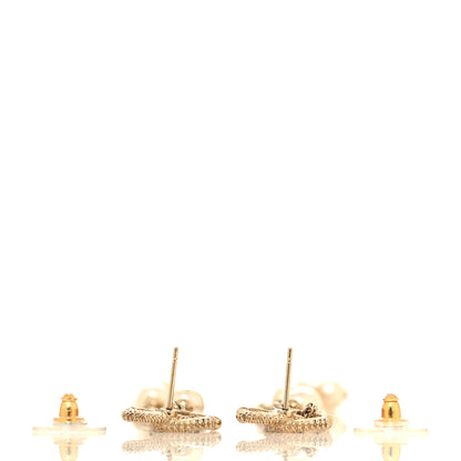 Chanel Pearl CC Multi Chain Drop Earrings Gold 3 of 4