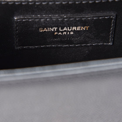 Saint Laurent Grain De Poudre Small Monogram Kate Satchel Black 6 of 9