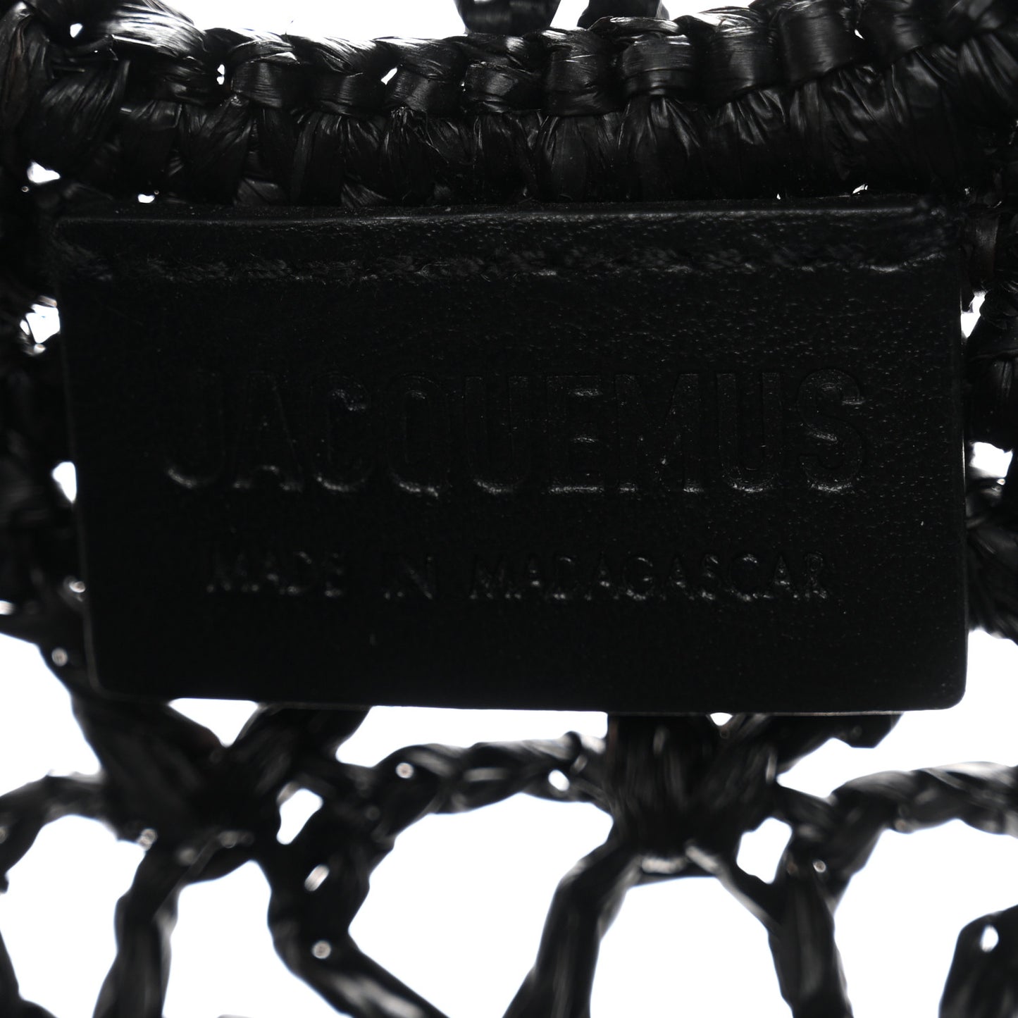 Raffia Le Petite Carre Spiaggia Square Tote Black