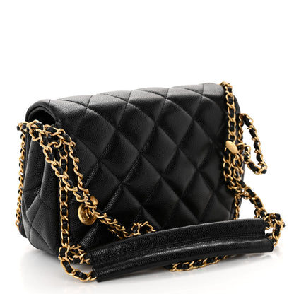 Chanel Caviar Quilted Mini Never Ending Chain Flap Black 3 of 10