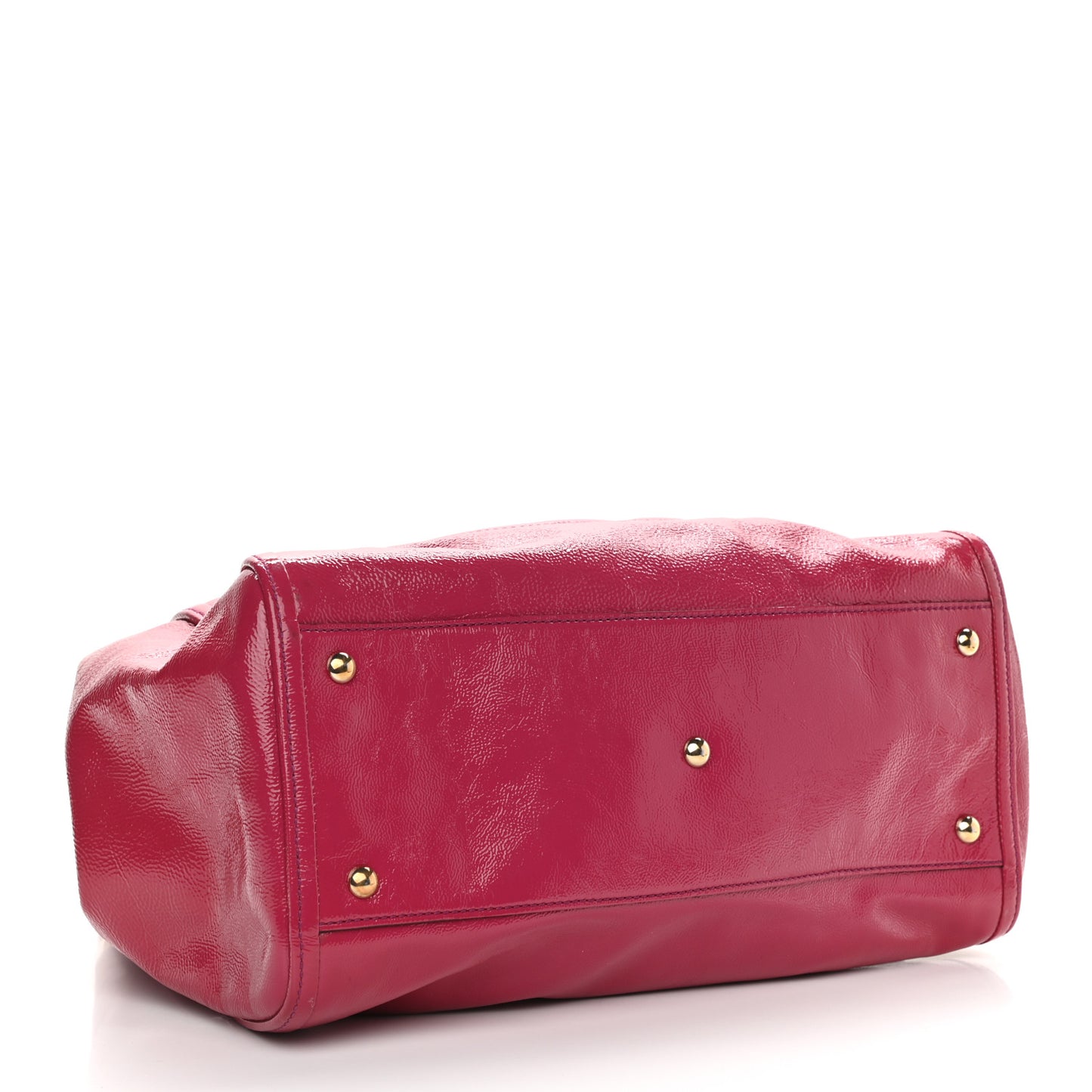 Vernice Naplack Medium Soho Shoulder Bag Bright Bouganville