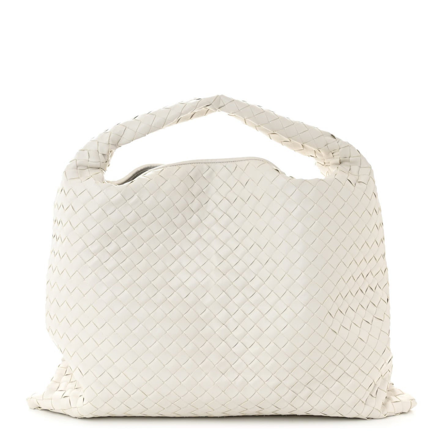 Calfskin Intrecciato Large Hop White