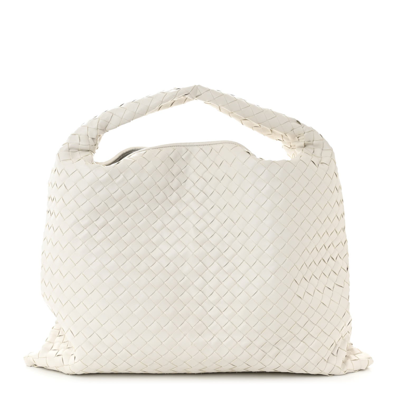 Bottega Veneta Calfskin Intrecciato Large Hop White 1 of 10