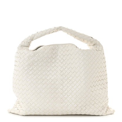 Bottega Veneta Calfskin Intrecciato Large Hop White 1 of 10