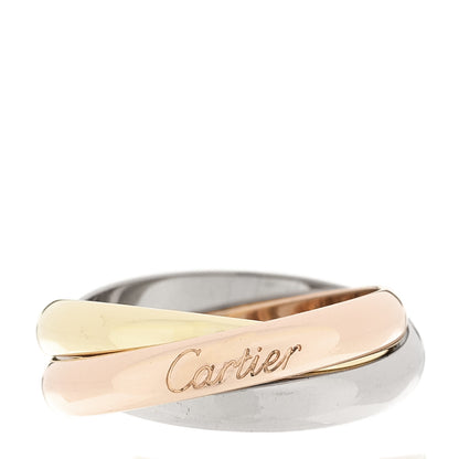 Cartier 18K Pink Yellow White Gold Classic Trinity Ring 57 8 1 of 4