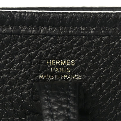 Hermes Taurillon Clemence Evelyne TPM Black 6 of 10