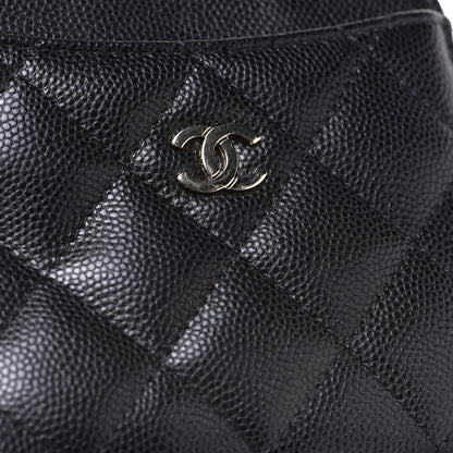 Chanel Caviar Quilted Zip Card Holder Wallet Black 8 of 8