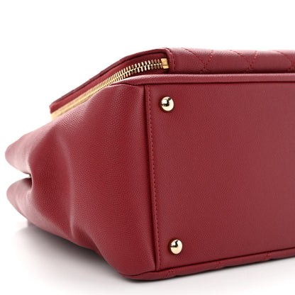 Chanel Caviar Quilted Small Business Affinity Shopping Bag Red 10 of 11