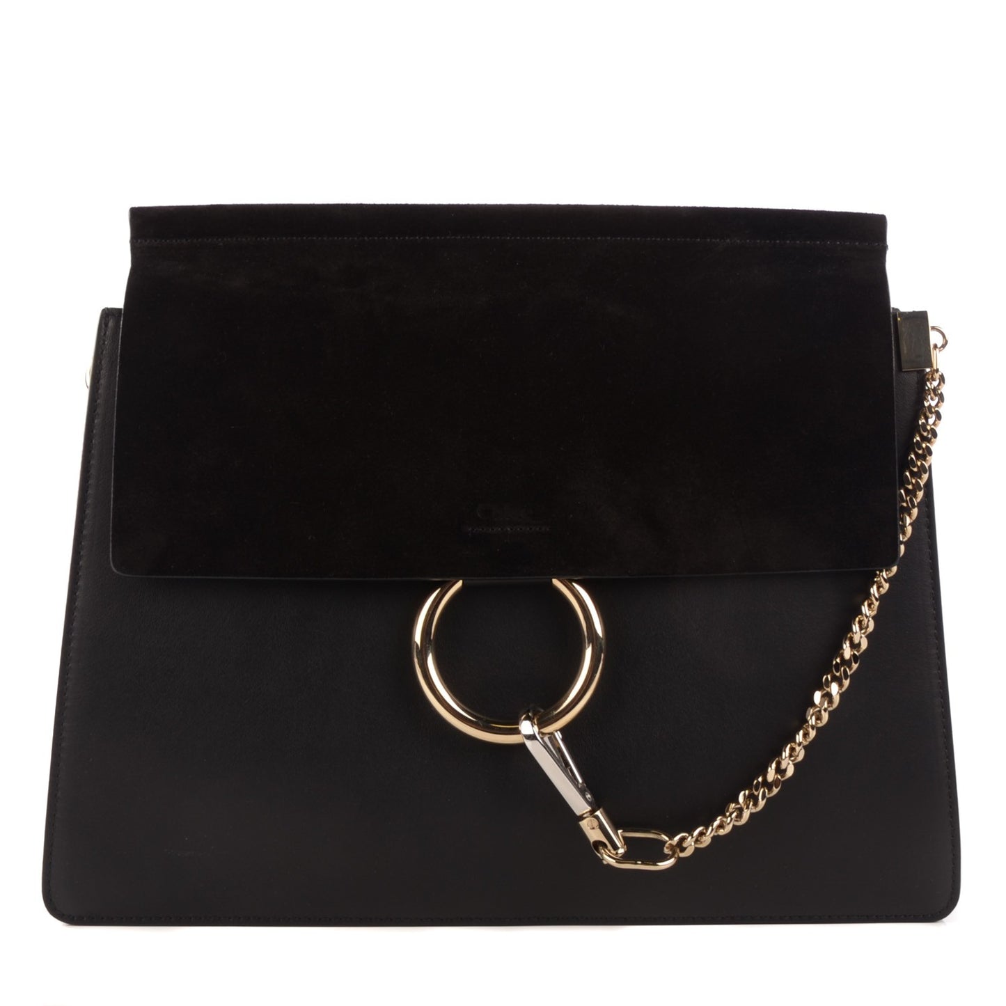 Calfskin Medium Faye Shoulder Bag Black