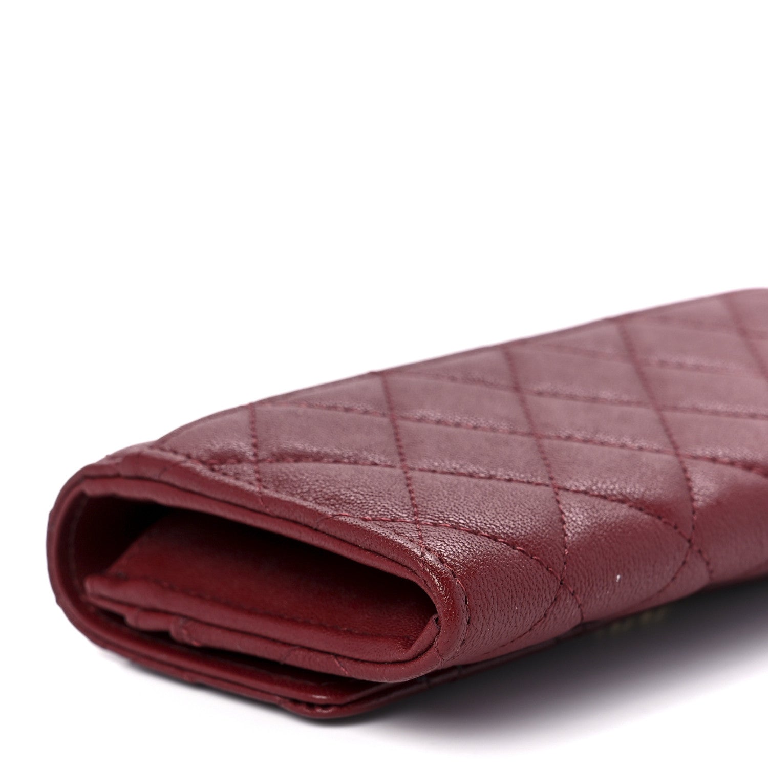 Chanel Lambskin Quilted Medium 19 Flap Wallet Burgundy 9 of 11