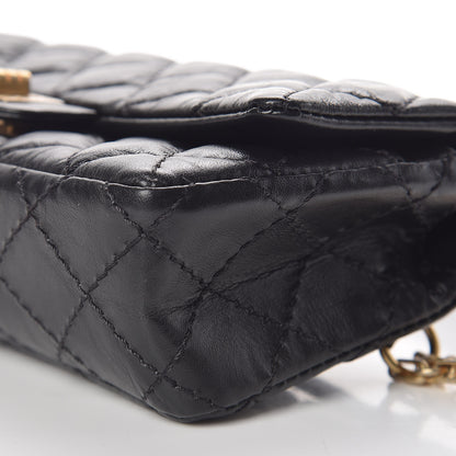 Chanel Aged Calfskin Quilted 2.55 Reissue Flap Belt Bag Clutch Black 6 of 12