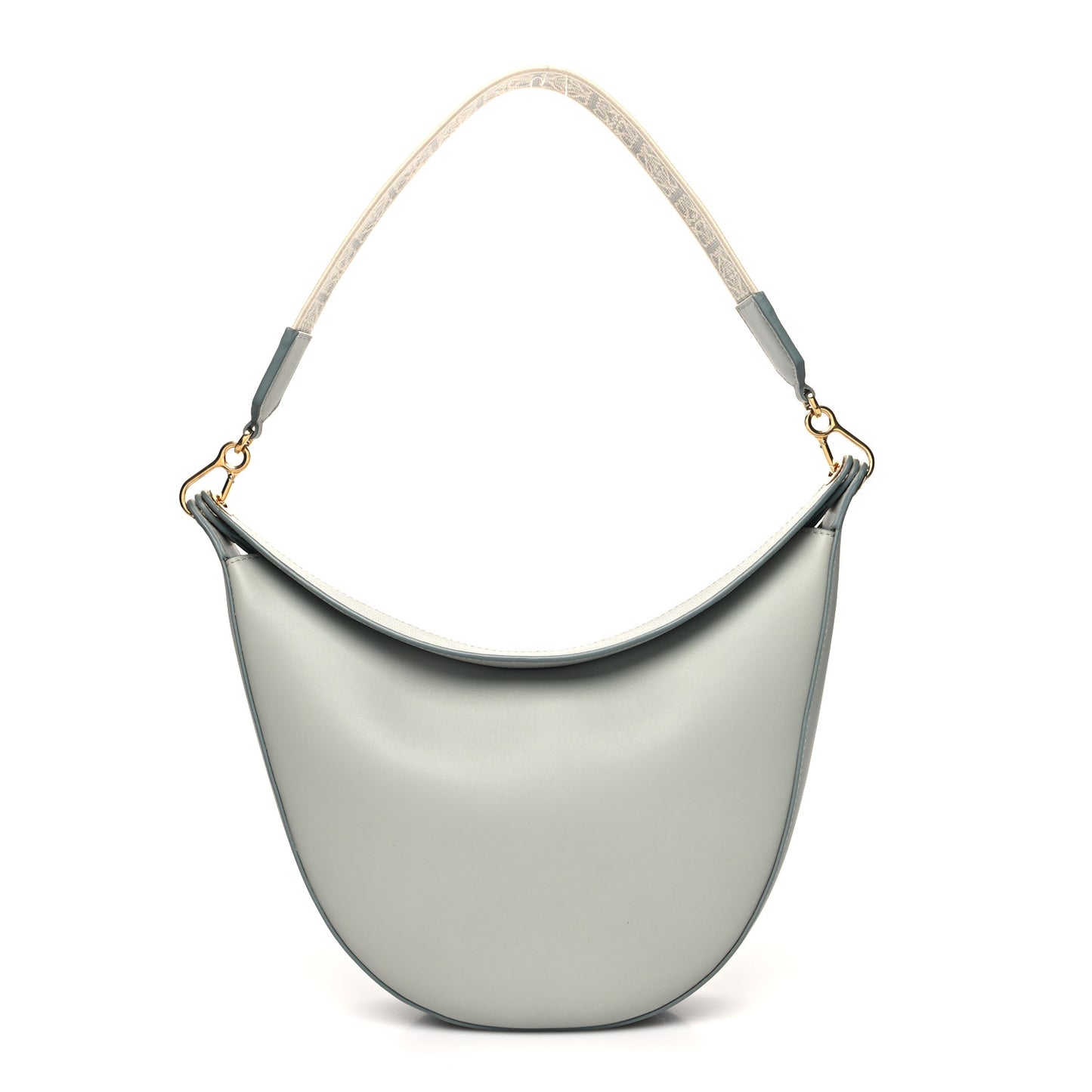 Satin Calfskin Jacquard Luna Bag Ash Grey