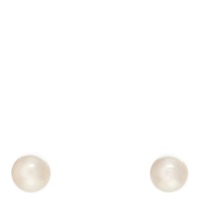 Tiffany 18K White Gold 7-7.5mm Pearl Stud Earrings 1 of 4