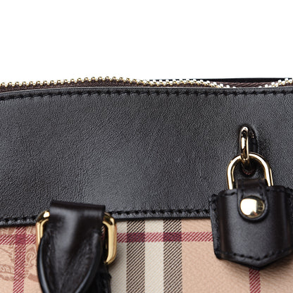 Burberry Haymarket Check Medium Primrose Tote Chocolate 9 of 12