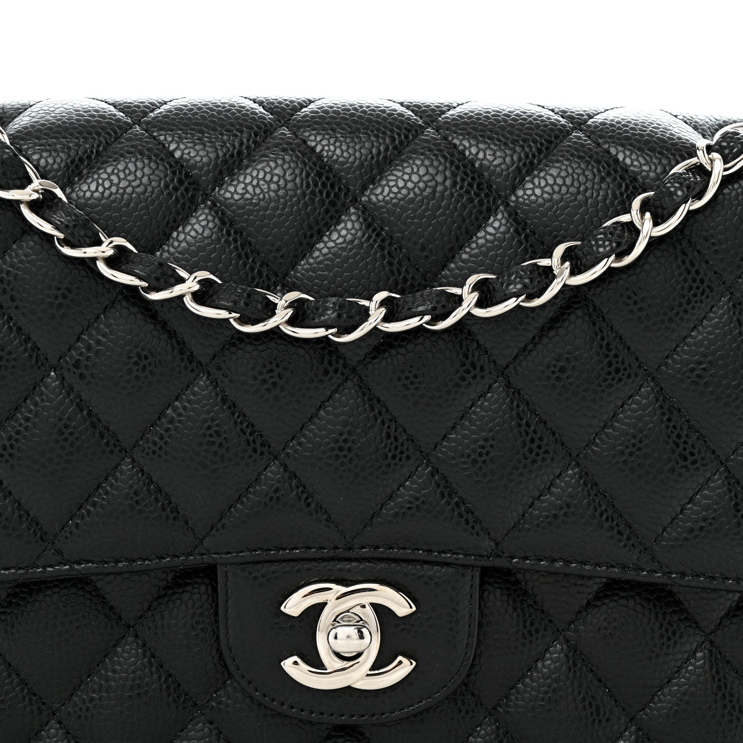 Chanel Caviar Quilted Medium Double Flap Black 7 of 12