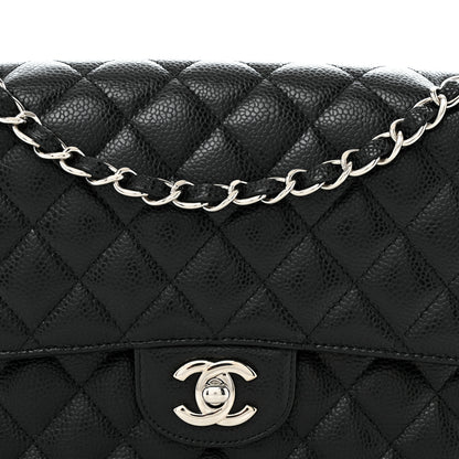 Chanel Caviar Quilted Medium Double Flap Black 7 of 12