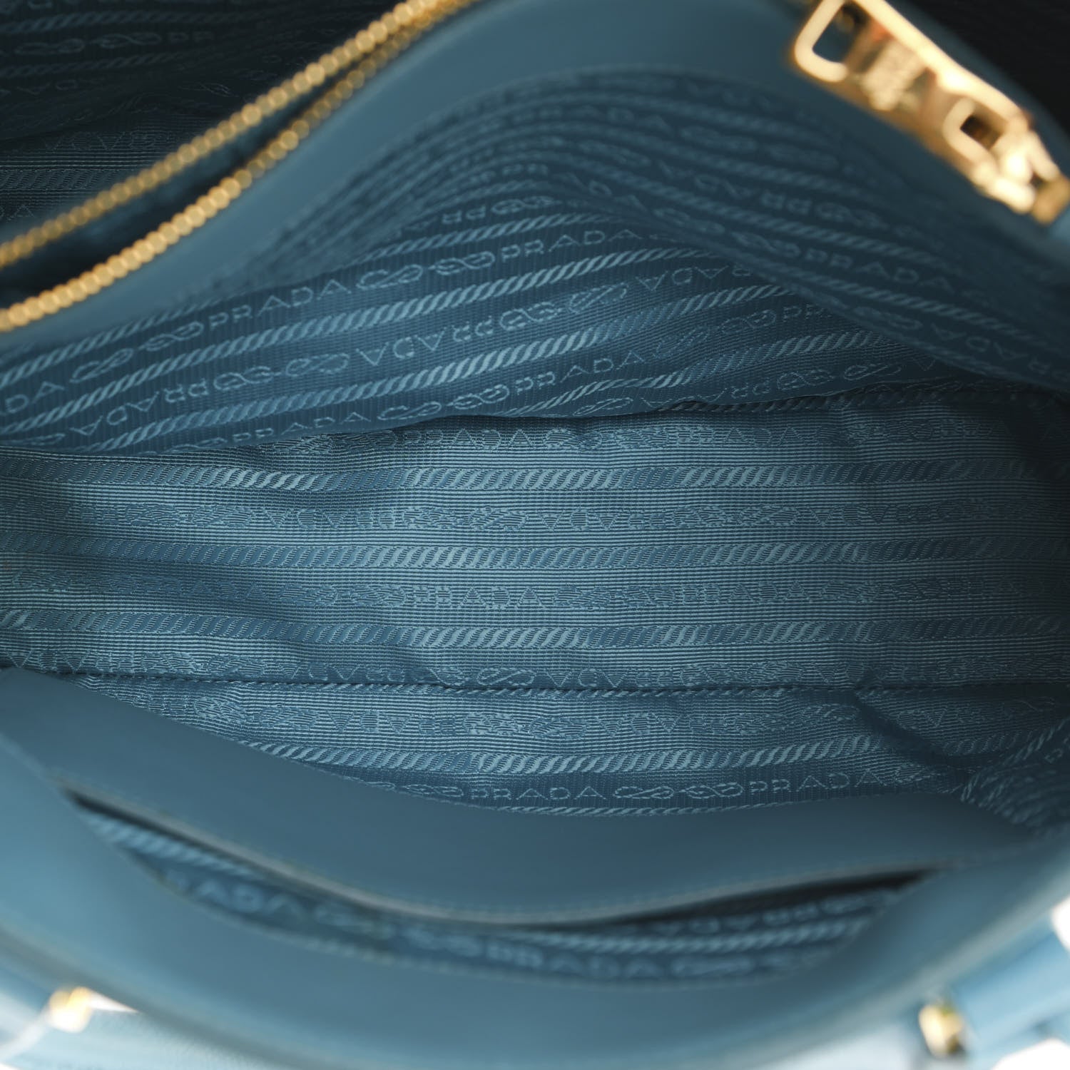 Prada Saffiano Lux Small Double Zip Tote Turchese 6 of 12