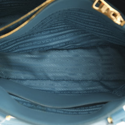 Prada Saffiano Lux Small Double Zip Tote Turchese 6 of 12