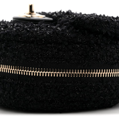 Chanel Tweed Coco Beach Barrel Shoulder Bag Black 11 of 12