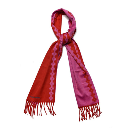 Louis Vuitton Cashmere Flowers River Scarf Ruby 1 of 5