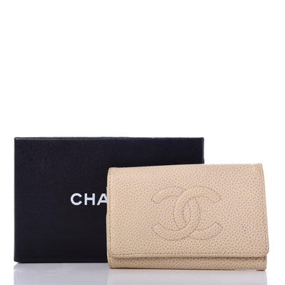 Chanel Caviar Timeless CC 6 Key Holder Case Beige Clair 8 of 8