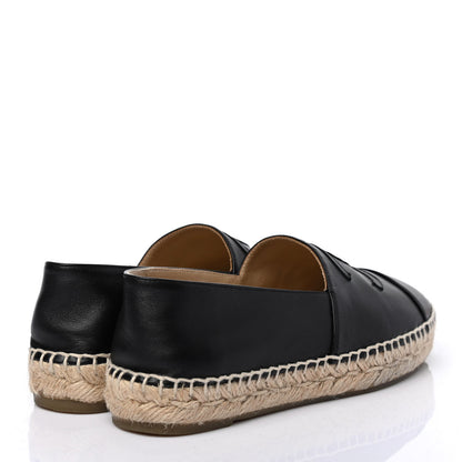 Chanel Lambskin CC Espadrilles 36 Black 3 of 4