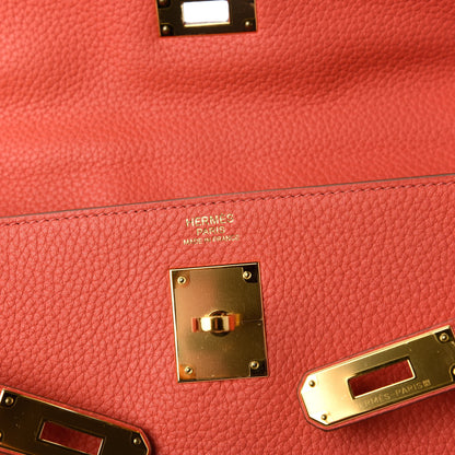 Hermes Taurillon Clemence Kelly Retourne 32 Rose Jaipur 8 of 10