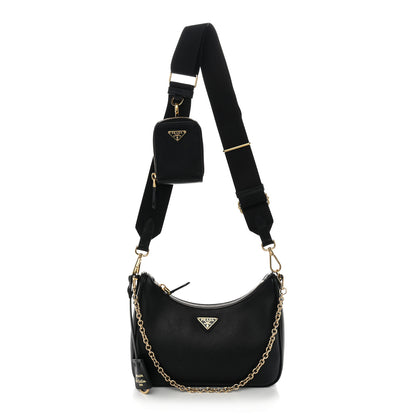 Prada Saffiano Lux Re-Edition 2005 Shoulder Bag Black 1 of 10