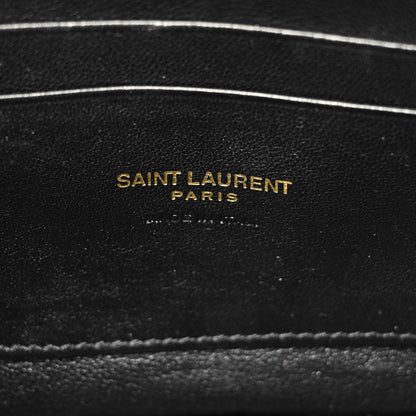 Saint Laurent Grain De Poudre Matelasse Monogram Mini Lou Camera Bag Black 6 of 10