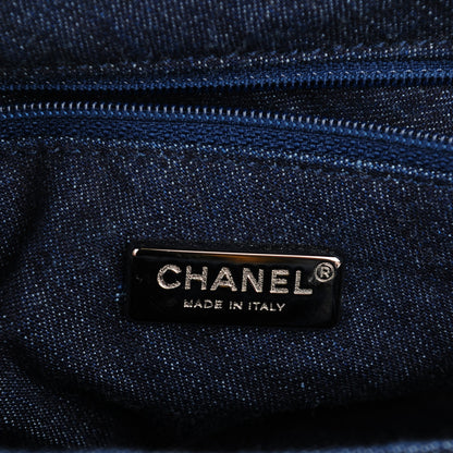 Chanel Denim Patchwork Triple Chain Flap Blue 5 of 7