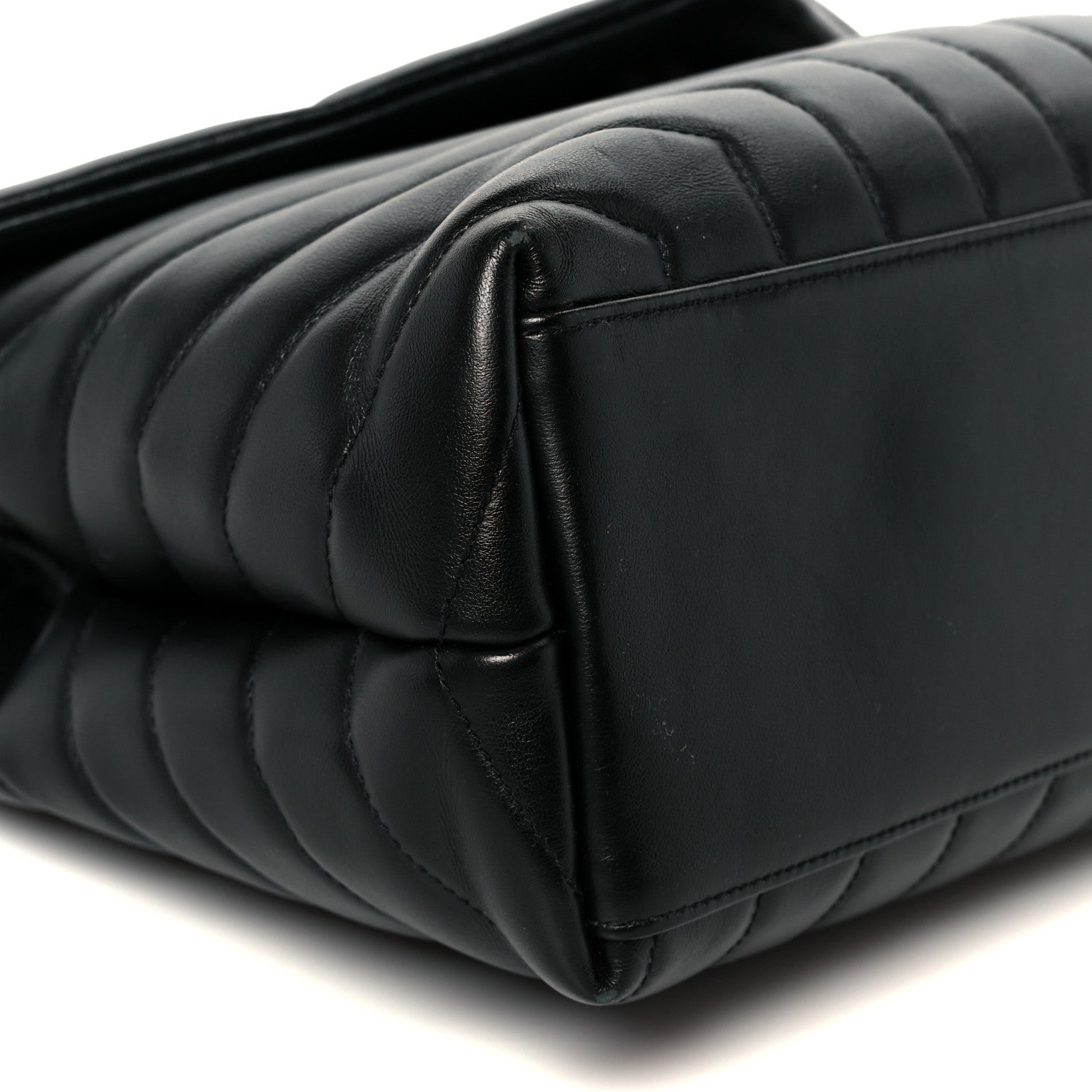 Saint Laurent Calfskin Y Quilted Monogram Monochrome Medium Loulou Chain Satchel Black Black 10 of 11