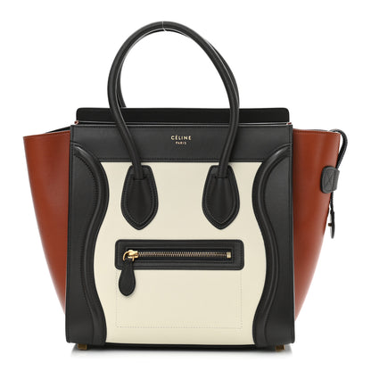 Celine Smooth Calfskin Micro Tri-Color Luggage White 1 of 10
