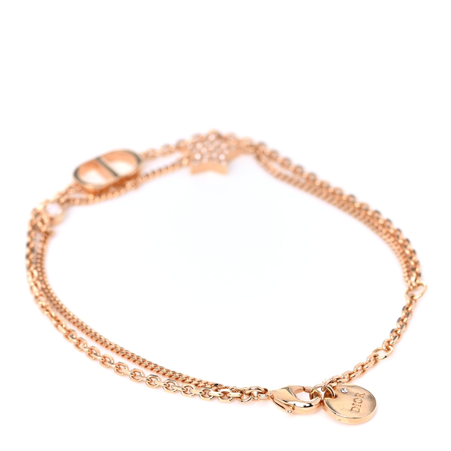 Metal Crystal Star CD Bracelet Gold