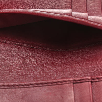 Christian Dior Grained Calfskin Cannage Diorama Elancee Wallet Burgundy 7 of 9