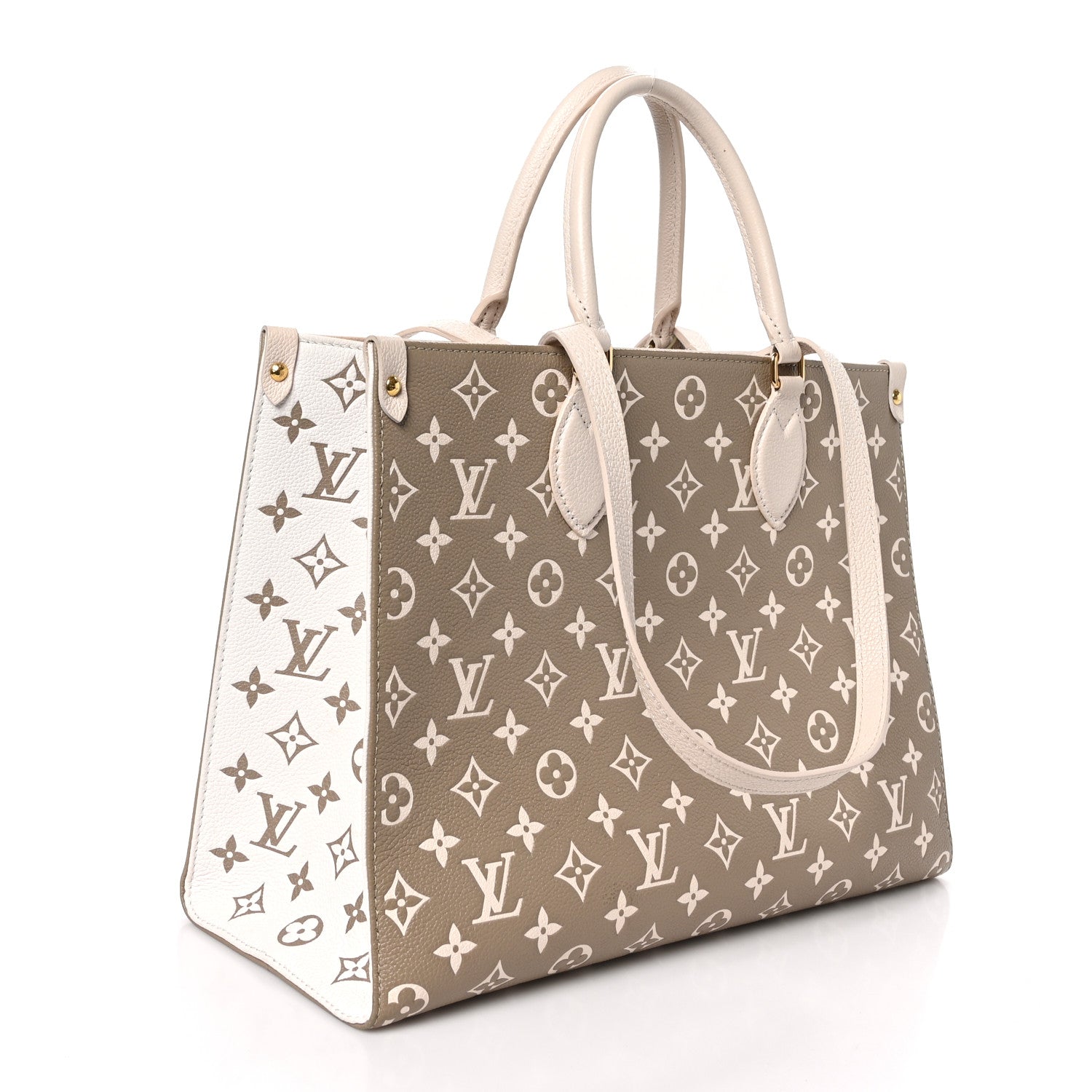 Louis Vuitton Empreinte Monogram Spring In The City Onthego MM Kaki Beige Cream 3 of 10