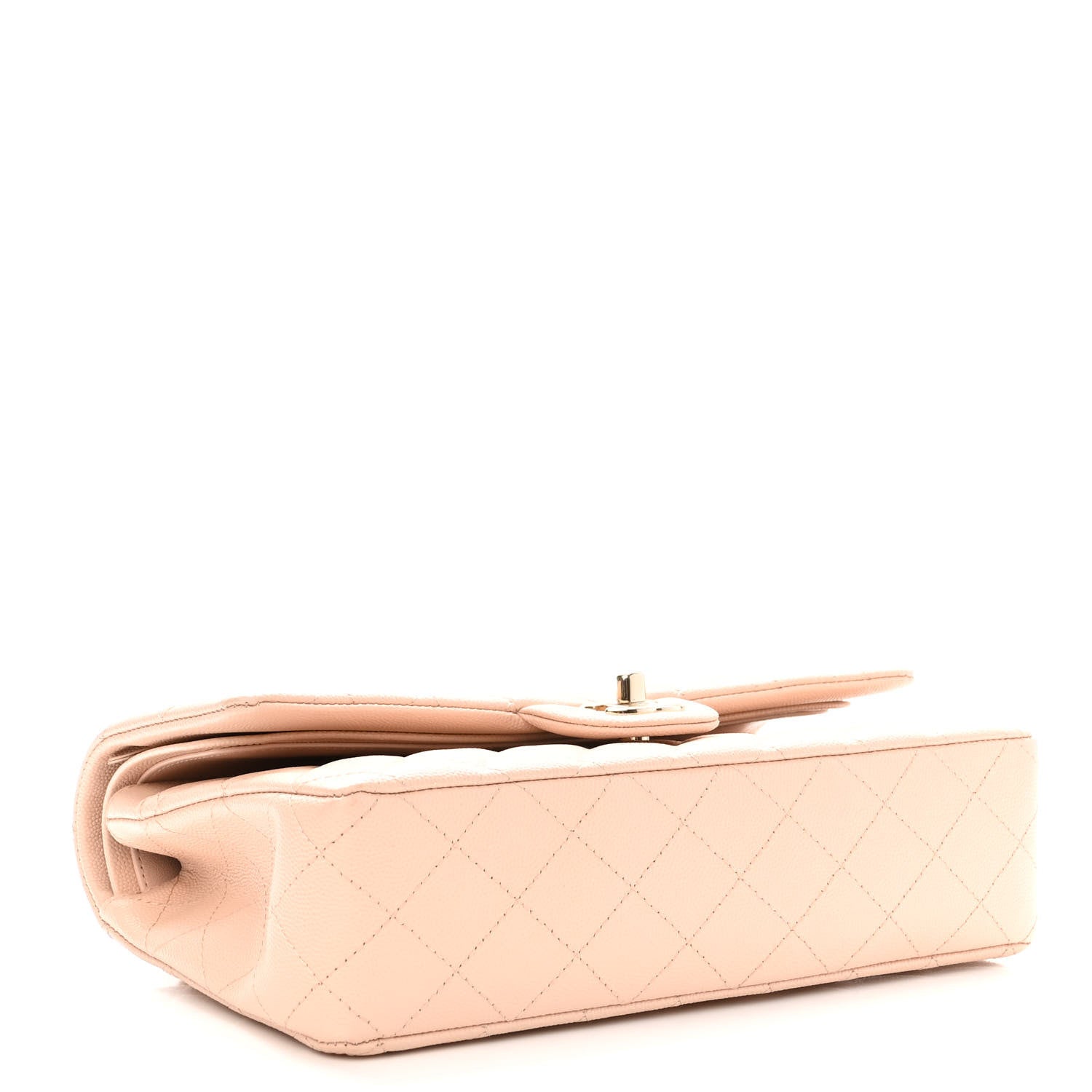 Chanel Caviar Quilted Medium Double Flap Light Beige 3 of 9