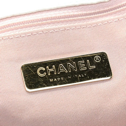 Chanel Silk Maxi Scarf Chanel 19 Flap Black Blue White 8 of 14