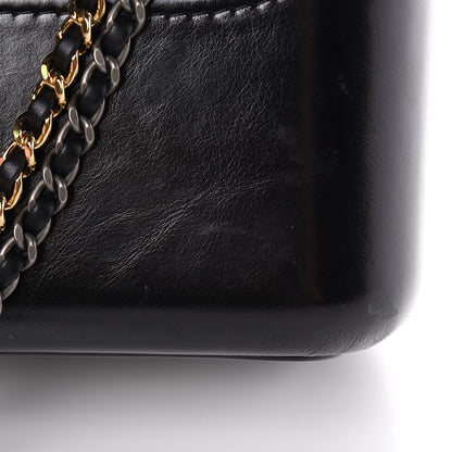 Chanel Aged Calfskin Quilted Medium Gabrielle Hobo Navy Black 12 of 13