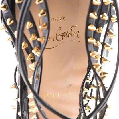 Christian Louboutin Kid Millaclou 100 Cage Sandals 38.5 Black 8 of 9