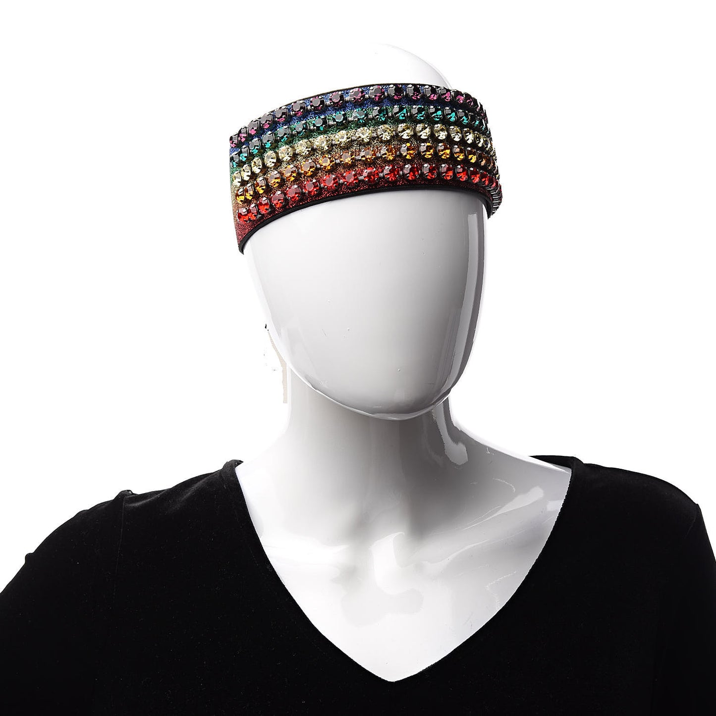 Metallic Crystal Embellished Webby Headband 57 Rainbow