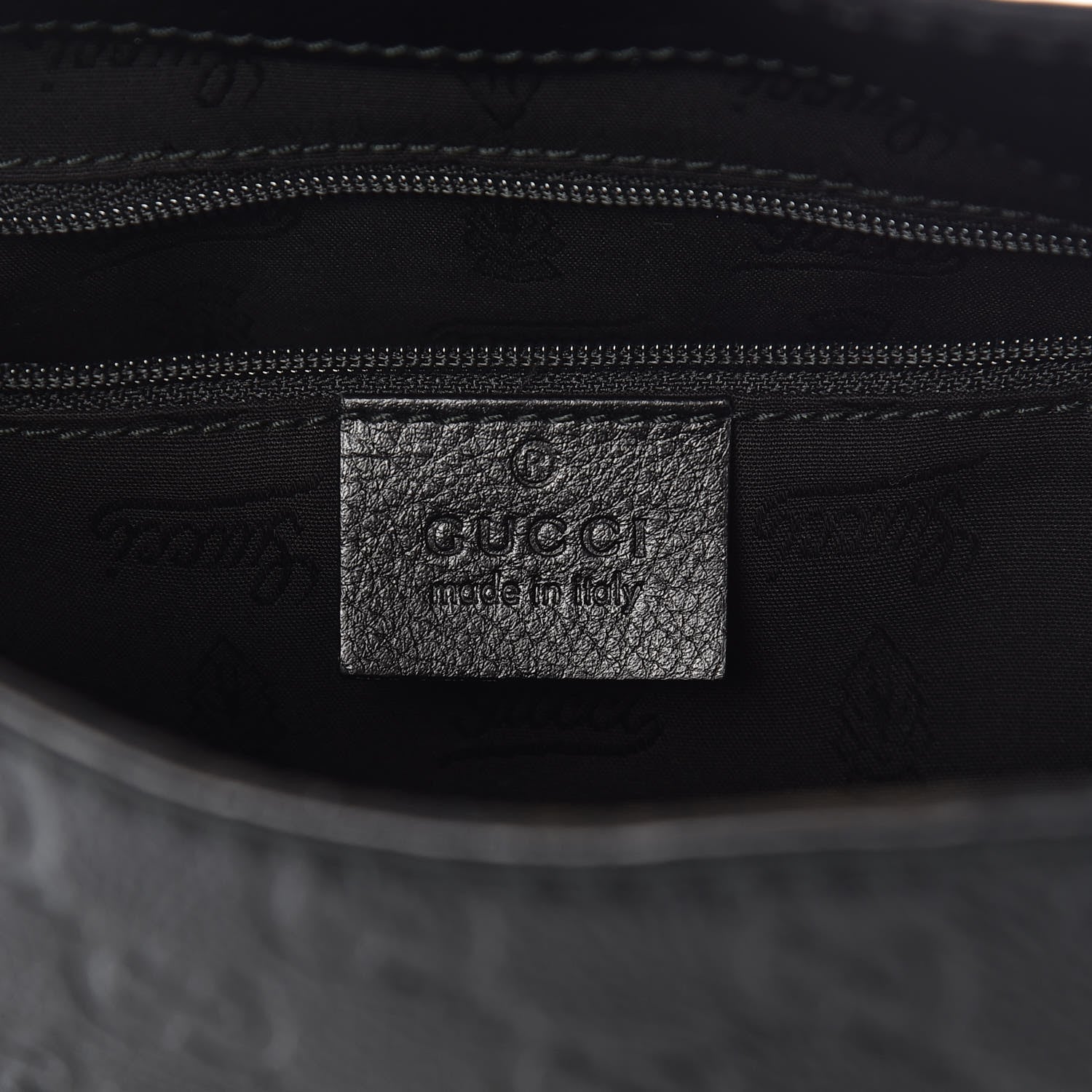 Gucci Guccissima Medium New Ladies Web Hobo Black 6 of 10