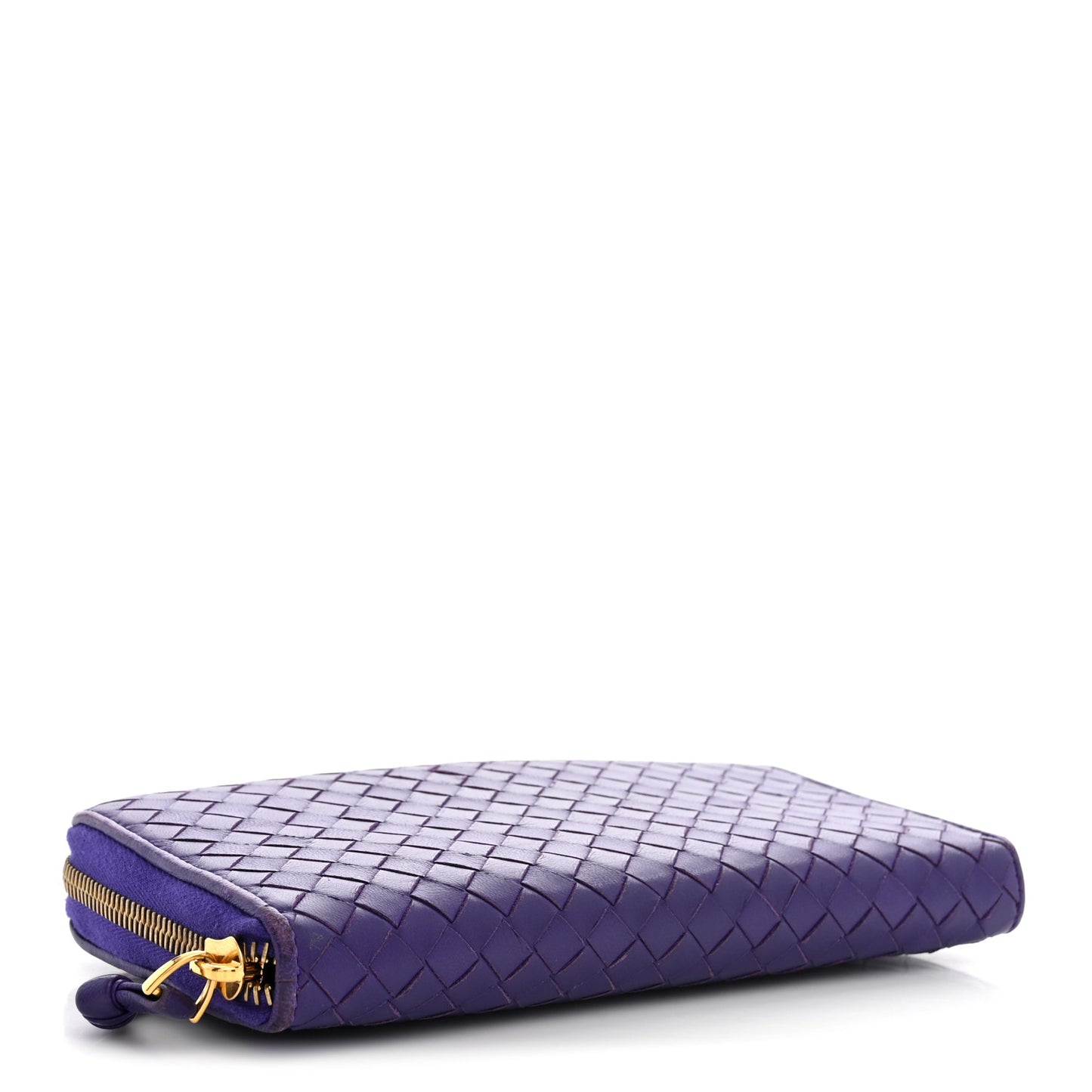 Nappa Intrecciato Zip Around Wallet Anemone