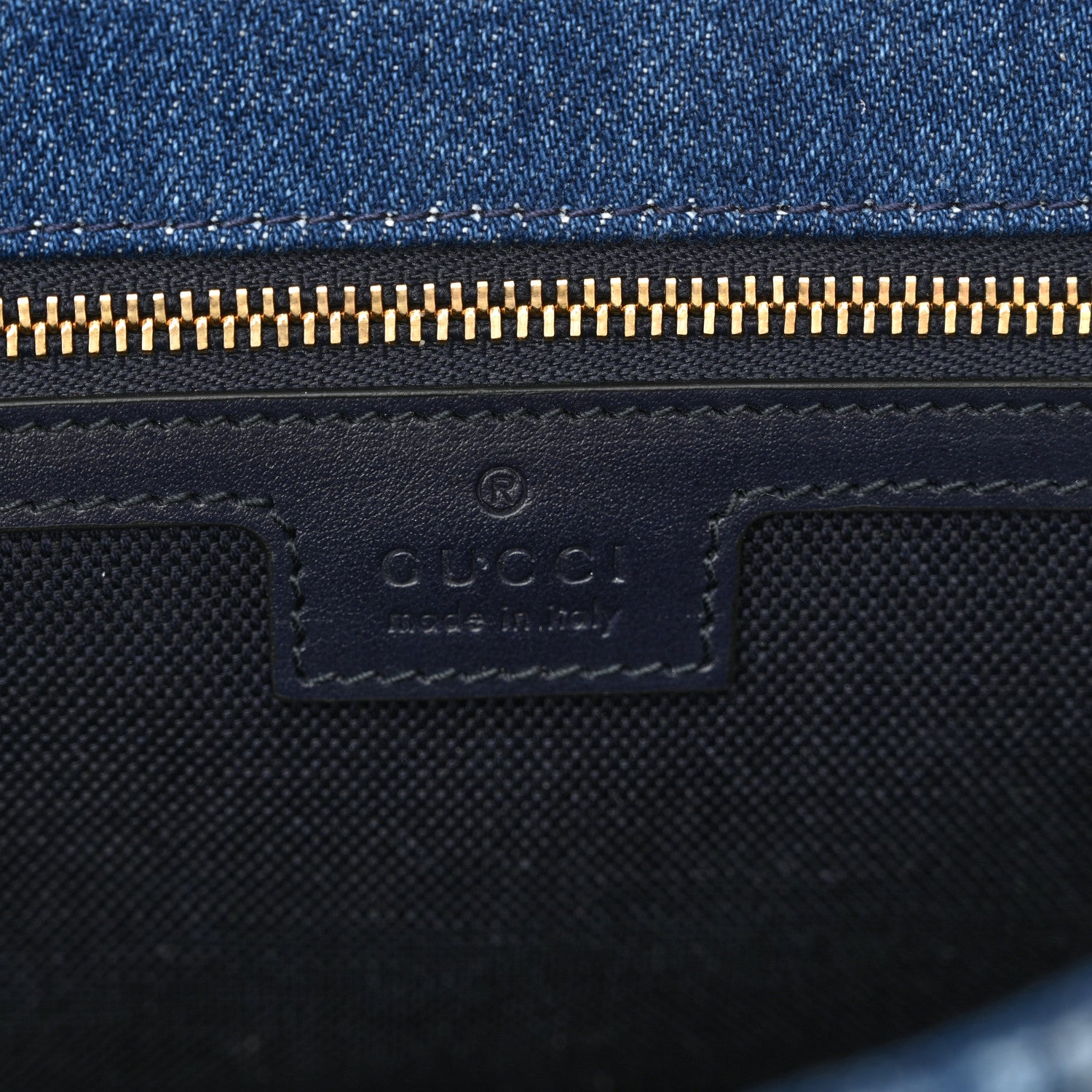 Gucci Denim Crystal Applique Small GG Marmont Shoulder Bag Blue 7 of 10