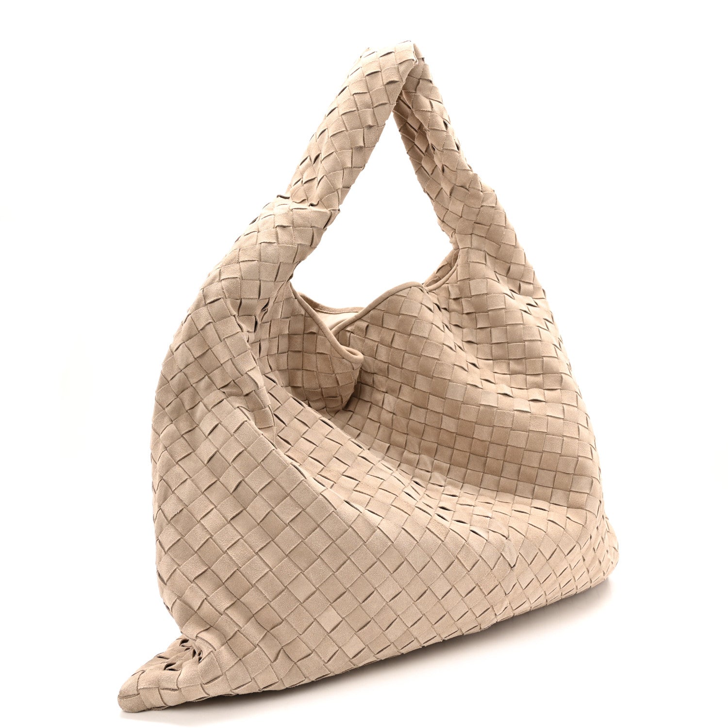 Bottega Veneta Suede Intrecciato Large Hop Mastice 3 of 10