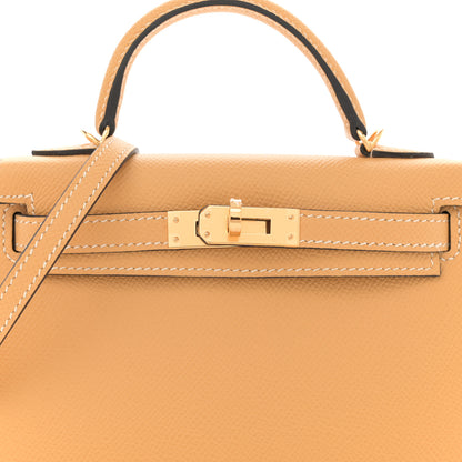 Hermes Epsom Mini Kelly Sellier 20 Paille 8 of 11
