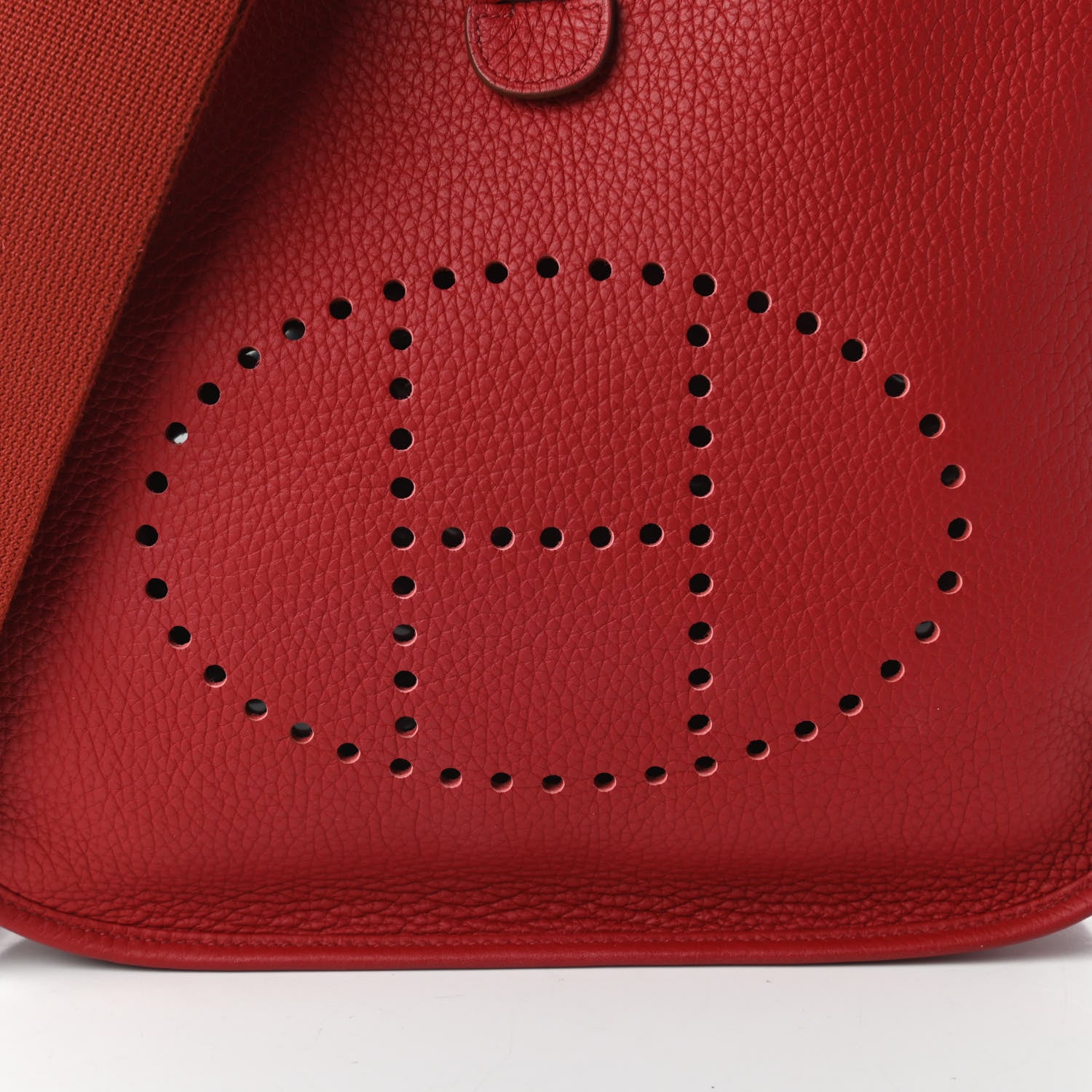 Hermes Taurillon Clemence Evelyne III PM Rouge Garance 9 of 9