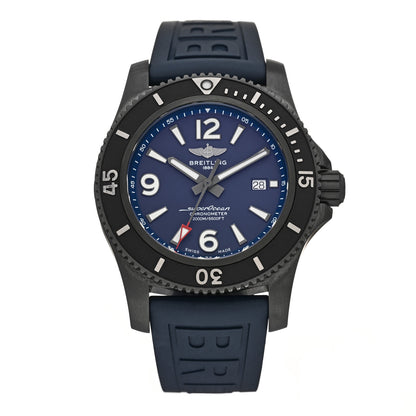 Breitling DLC Coated Stainless Steel Rubber 46mm Superocean Automatic Watch Blue M17368D71C1S1 1 of 5
