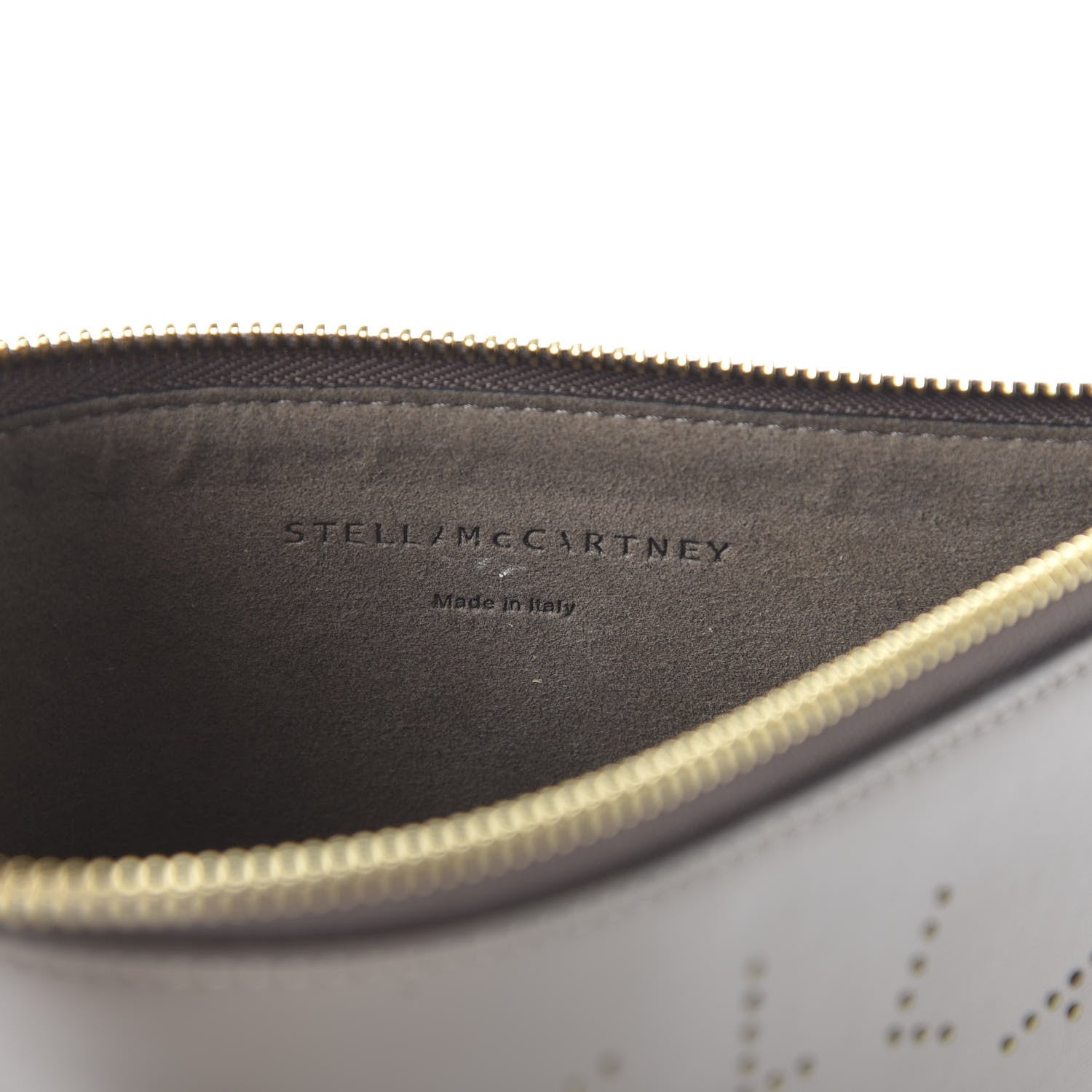 Stella McCartney Alter Nappa Perforated Logo Pouch Beige 8 of 11