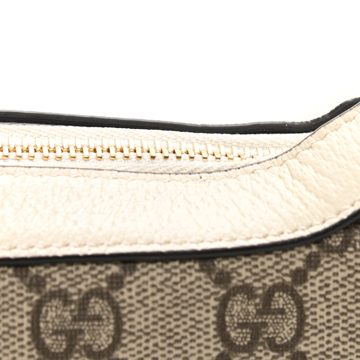 Gucci GG Supreme Monogram Textured Dollar Calfskin Web Mini Ophidia Half Moon Hobo Beige Ebony Mystic White 11 of 12