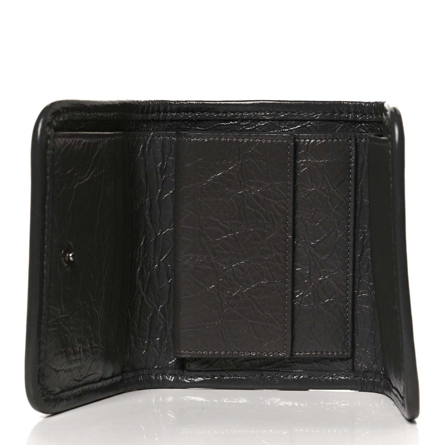 Saint Laurent Crinkled Calfskin Matelasse Monogram Niki Compact Wallet Storm 5 of 8